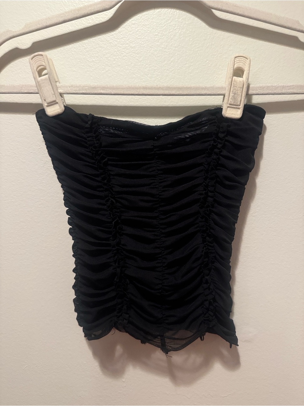 I AM GIA Black Ruched Tube Top